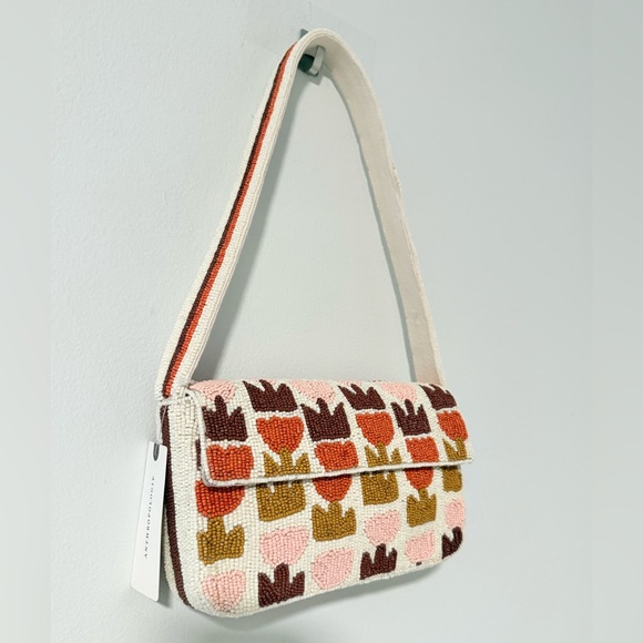 NWT Anthropologie Fiona Beaded Bag- Floral Edition - Picture 3 of 7